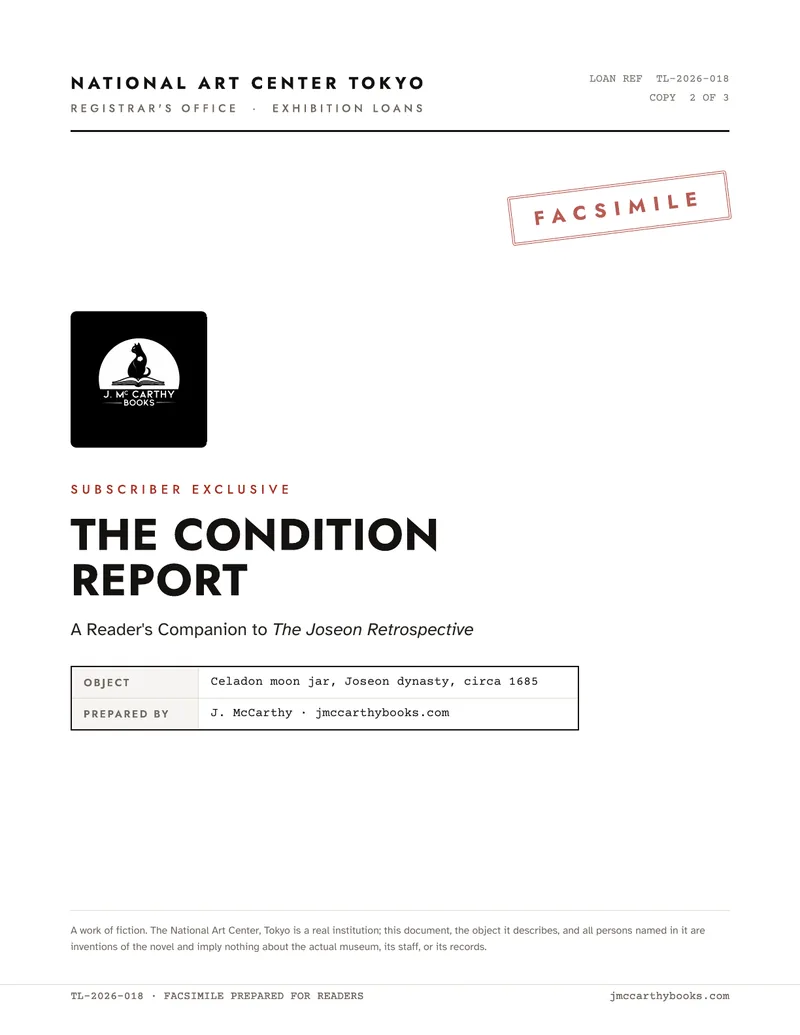 Cover of The Condition Report, a facsimile reader's companion to The Joseon Retrospective